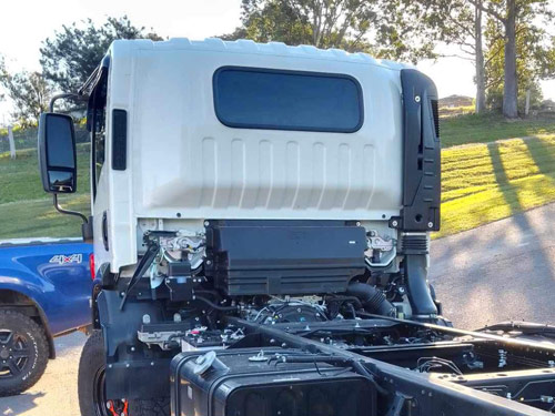 Rear window tinting of a truck